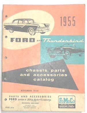 1955 ford chassis parts and accessories catalog manual thunderbird fairlane more