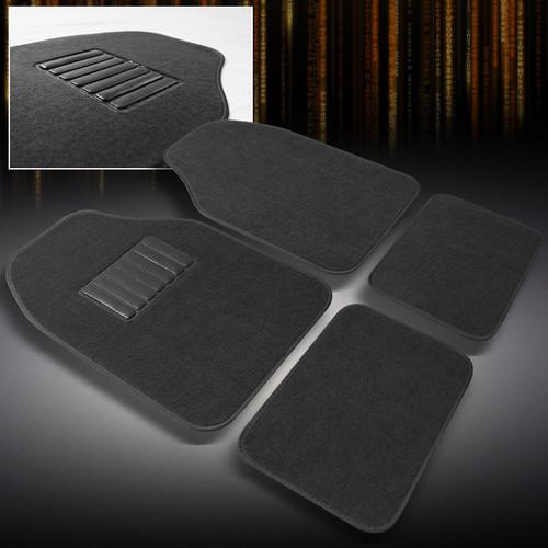 4pcs non-skid rubber backing black color high quality nylon floor mats carpets