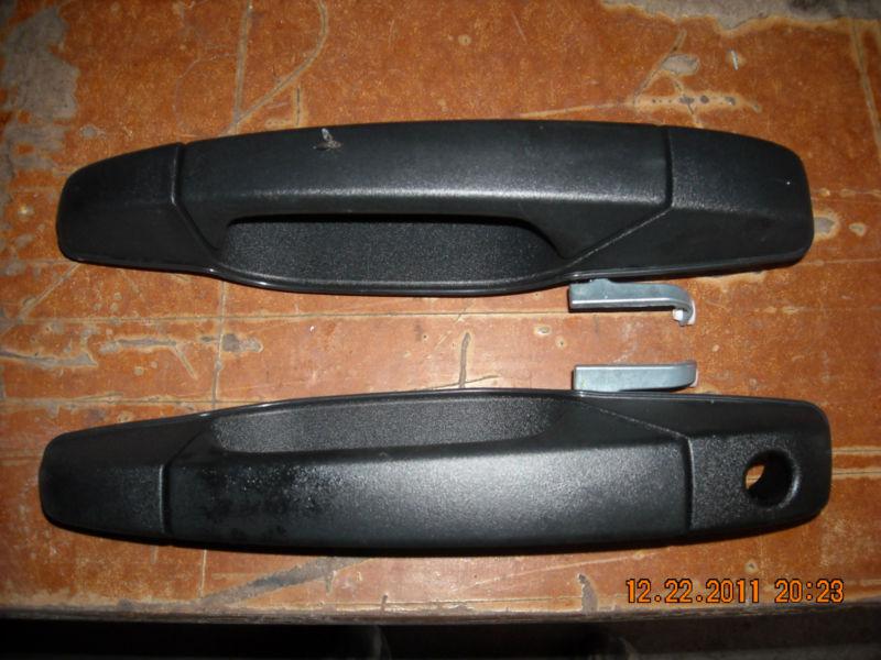 2011 chevy silverado  satin black finish front outside door release handles 