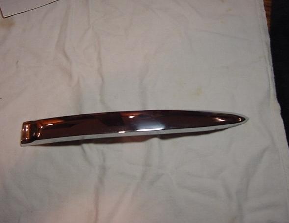 1941 chrysler windsor royal rt front fender lower n.o.s chrome molding