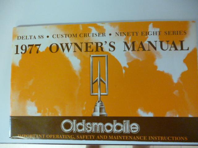 1977 oldsmobile owners manual original gm