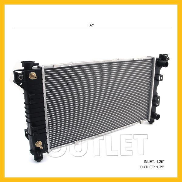 New radiator assembly 96-00 caravan voyager 3.3 3.8 3.0 v6 auto 2 rows toc