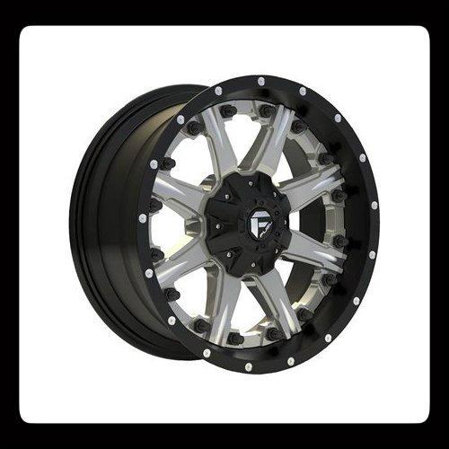 22" x 10" fuel offroad d252 nutz 2pc black machined 8x6.5 chevy wheel rims 22x10