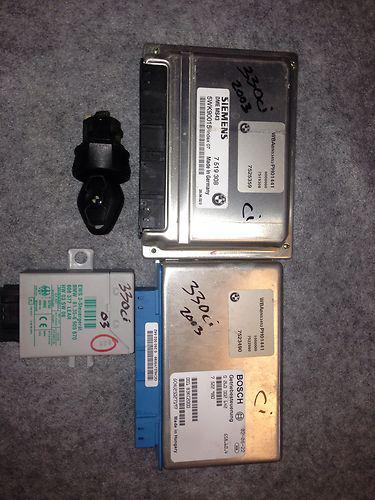 Bmw dme w/ ews, key ecu package, transmission control rmfd basic control 