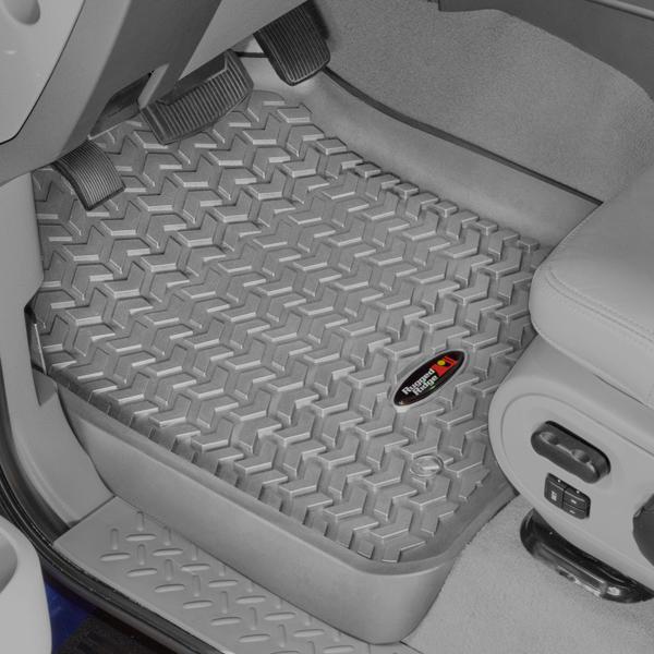 Rugged ridge all terrain front floor liners mats grey 1997-2003 ford f150 rc