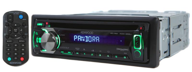 Kenwood kdc-355u in dash usb cd mp3 iphone ipod pandora receiver