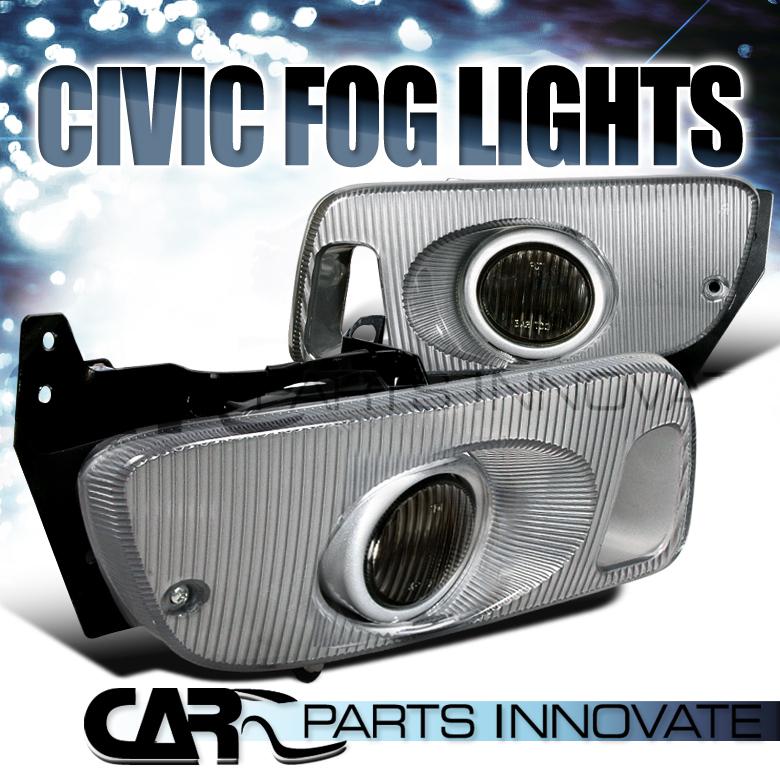 Honda 92-95 civic 2/3dr smoke fog driving lights kit+switch