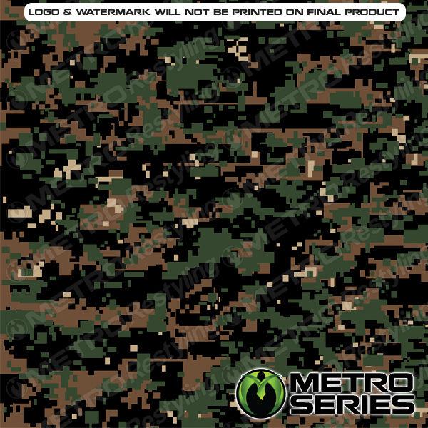 48in x 12in digital woodland camo camouflage rapid air adhesive vinyl film