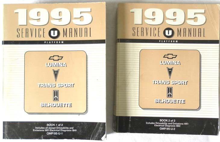 1995 chevrolet lumina pontiac trans sport olds silhouette  service  manual set 