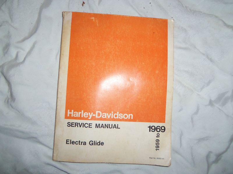  harley-davidson service manual electra glide 1959 to 1969