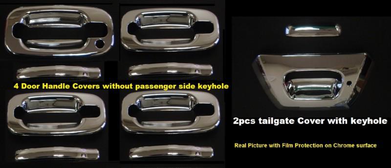 2002 03 04 05 06 chevy avalanche chrome 4 door handle tailgate handle cover 