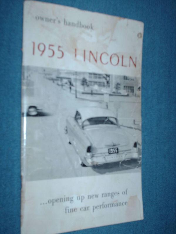 1955 lincoln owner's manual / original guide book!