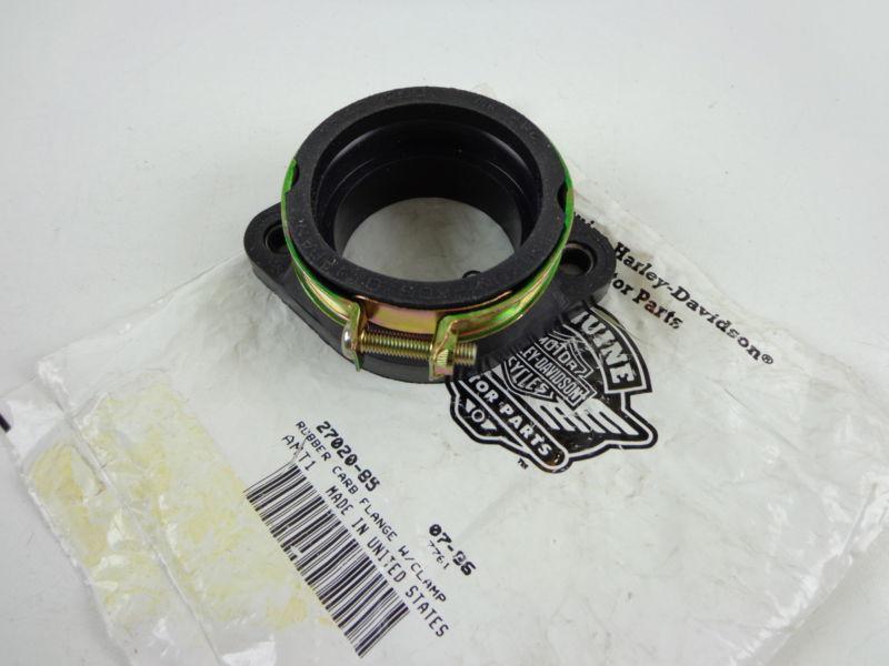 Harley davidson rubber carburetor flange with clamp 27020-85