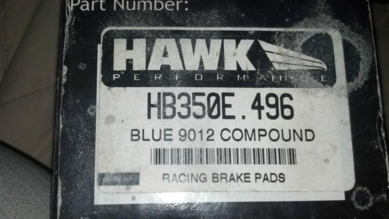 Hawk rear race pads - hb350e. 496 blue 9012 compound