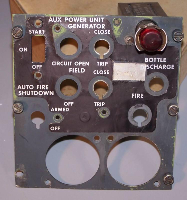 Boeing b-727 dzuss-plate apu-power with guardian electric pull-switch 4-pdt