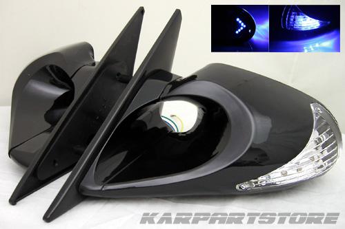 06-10 honda civic 2dr k6 side wing sport mirrors led blue arrow signal lh/rh