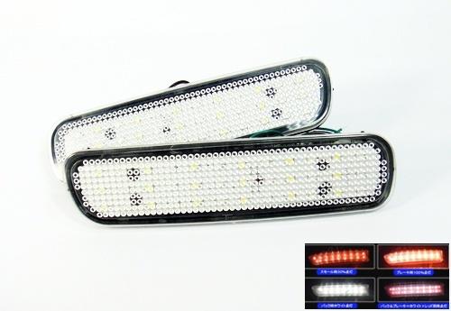 Lx470 land cruiser clear lens led rear bumper reflector backup tail brake light