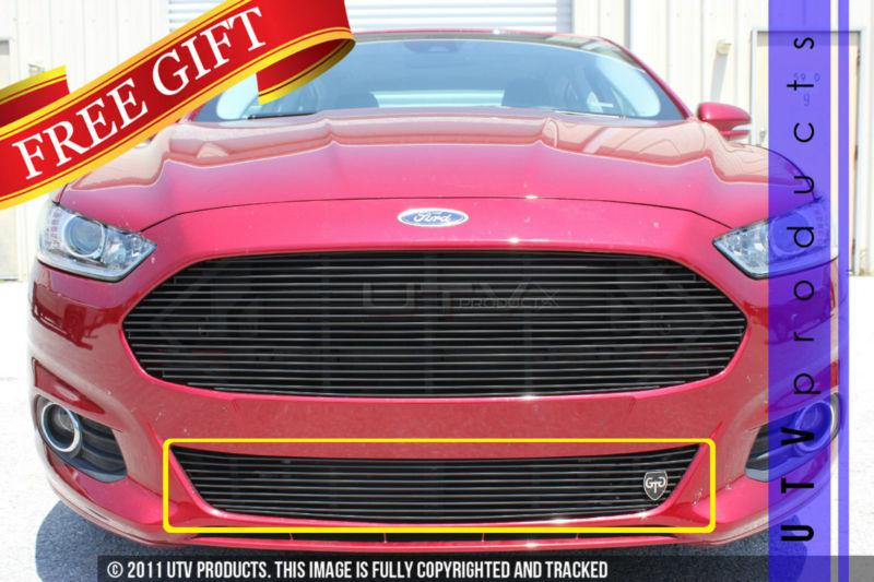 2013 ford fusion bumper replacement 1pc black billet grille hybrids too