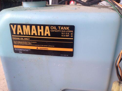 Yamaha oil tank with harness