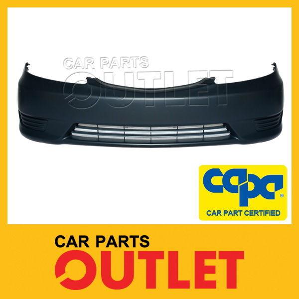 05 06 toyota camry front bumper primed black plastic capa usa built w/o fog hole