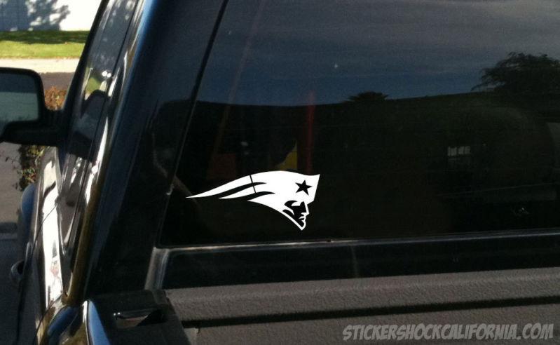 New england patriots white vinyl decal sticker