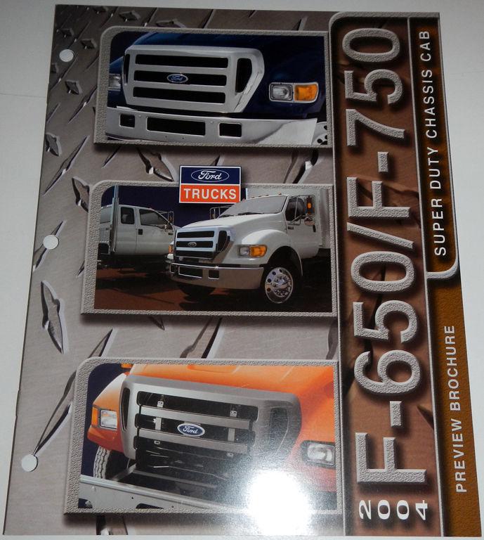 2004 ford f-650 f-750 super duty chassis cab preview brochure