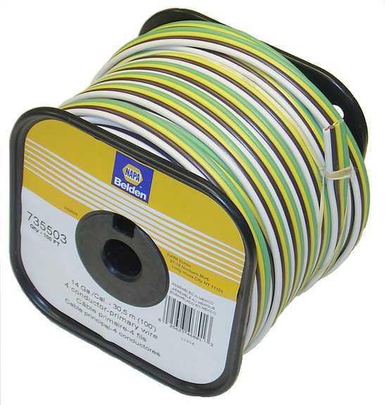 Belden bel 735503 - wire - primary, white, brown, yellow, green