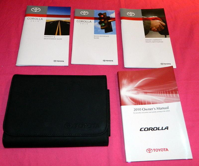 2010 10 toyota corolla owners owner's manual guide book oem handbook 