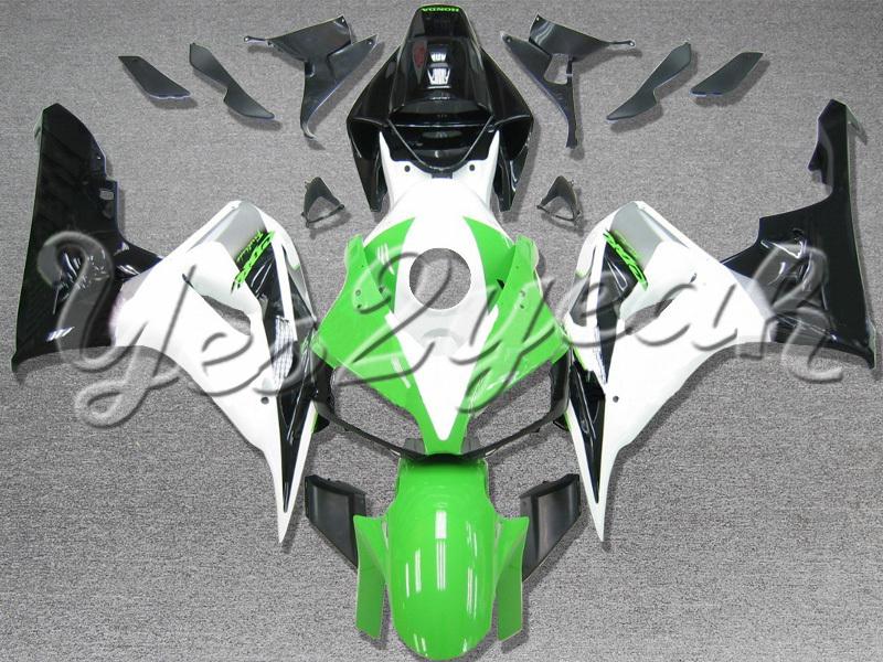 Injection molded fit fireblade cbr1000rr 06 07 green white black fairing zn763