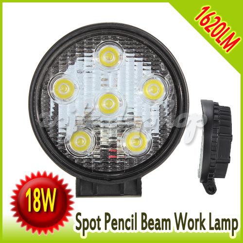 18w round 6led modular heavy duty spot lamp work light offroad for truck 12v 4wd