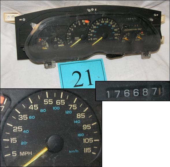 1993 camaro 115mph speedometer gauge cluster