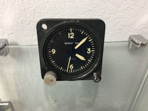 Wakmann 8-day aviation aircraft cockpit dash clock guaranteed!!!!!