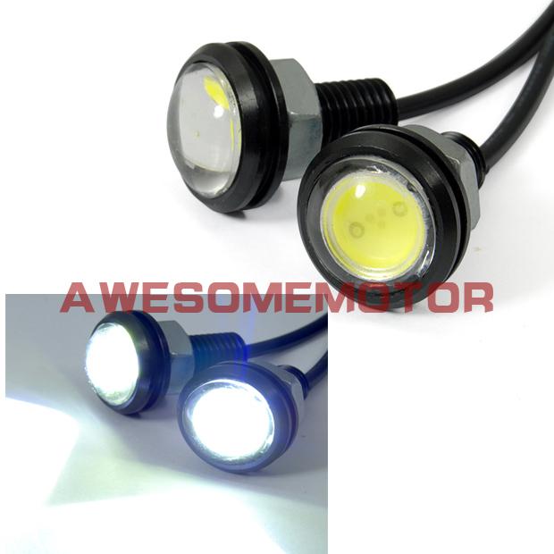 2x brand new eagle eye hidden license plate stud screw bolt led white light lamp