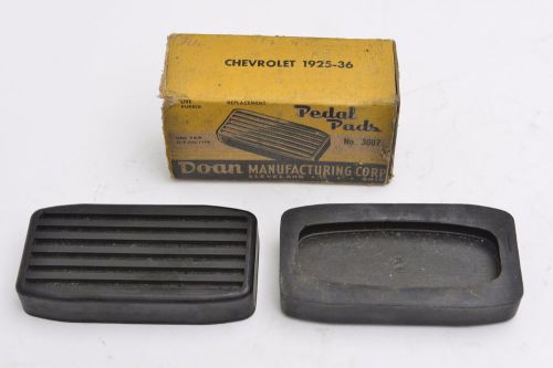1925-36 chevy rubber brake and clutch pedal pads nos chevrolet