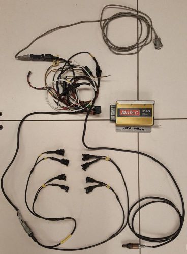 Motec m48 ecu with v8 wiring harness and wideband lambda sensor