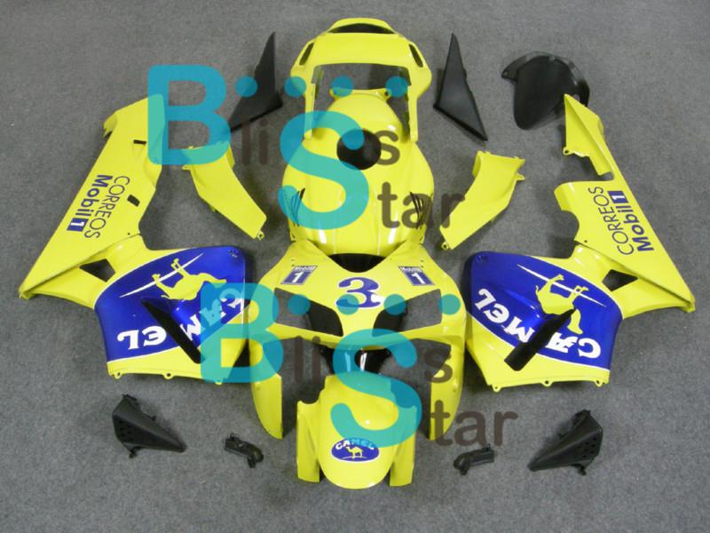 Fairing set yellow blue bodywork plastic fit for cbr600rr 2003-2004 32fr w7