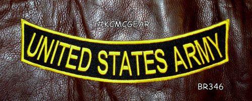 United states army iron and sew on bottom rocker patch for biker jacket br346sk