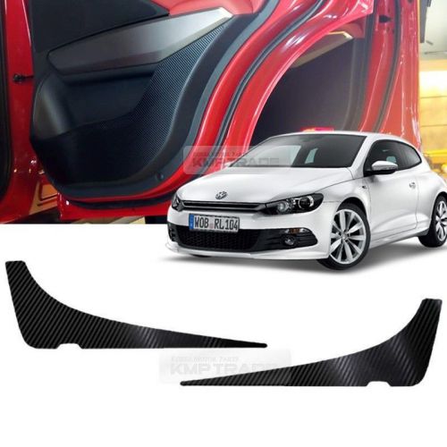 Carbon door cover plank protective film anti kick for volkswagen 12-14 scirocco