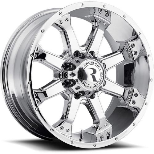 18x9 chrome raceline assault 991c 5x150 +25 rims open country at ii p265/70r18