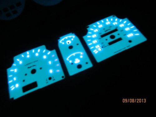 93-97 pickup truck cluster white face glow indiglo gauges for nissan hardbody