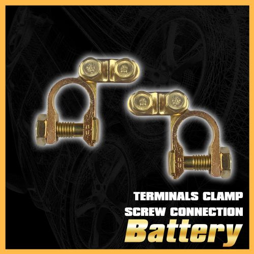 2x replacement auto car battery terminal clamp clips brass connector new(aw3)