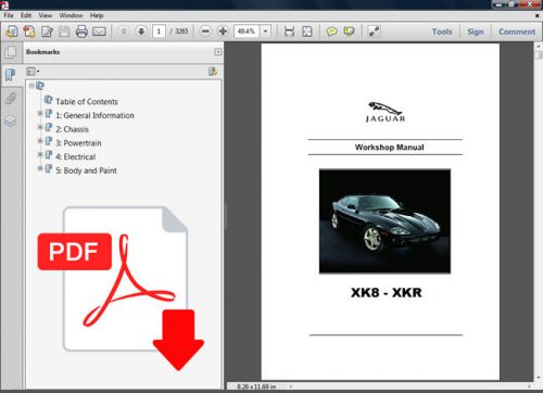 Jaguar 1996 1997 1998 1999 2000 2001 2002 2003 2004 2005 xk8 xkr repair manual