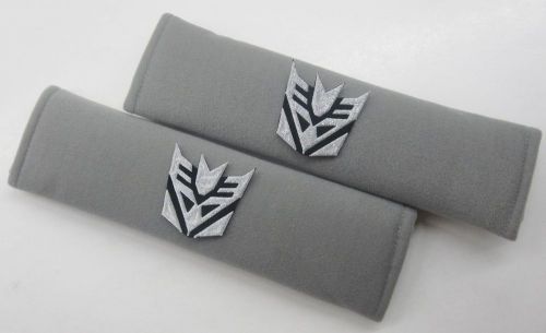 2 pcs car seat belt seatbelt shoulder pads cover transformers decepticon 2g