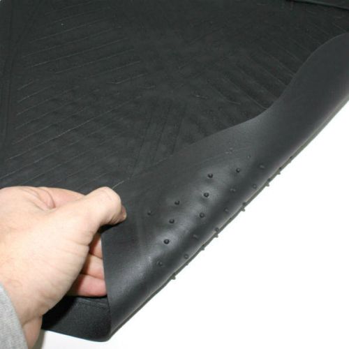 4 cut-to-fit black all-weather rubber interior floor mats set for auto-car-truck