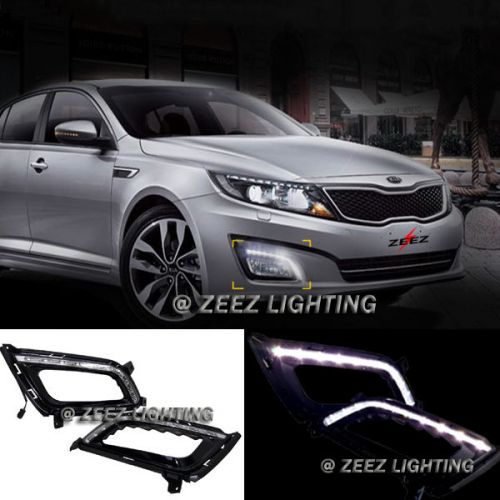 Exact fit led daytime running light drl fog lamp kit k5 optima w bezel 14-15 #p