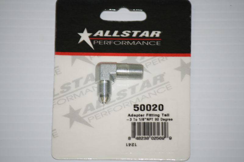 Allstar -3 an to 1/8" npt 90 degree stainless steel brake hose guage turbo line