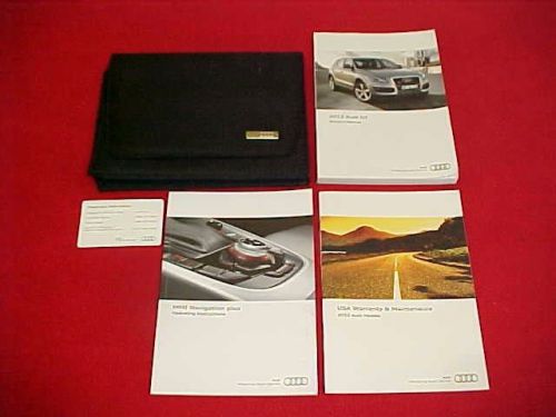 2012 original audi q5 q 5 owners manual service guide kit 12 + case navigation