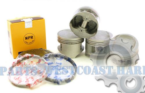 New 92-95 honda civic v-tec 1.5 16v sohc 1.5l d15z1 complete pistons &amp; rings set