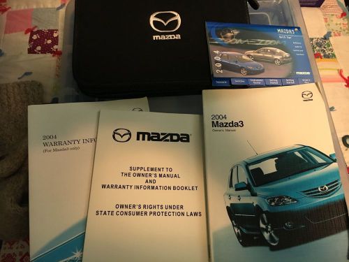 2004 mazda 3 three owners owner&#039;s manual book with zipper zip close case