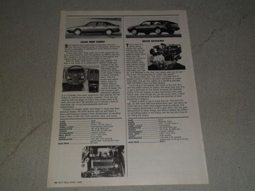 1986 saab 9000 turbo buick skyhawk article / ad